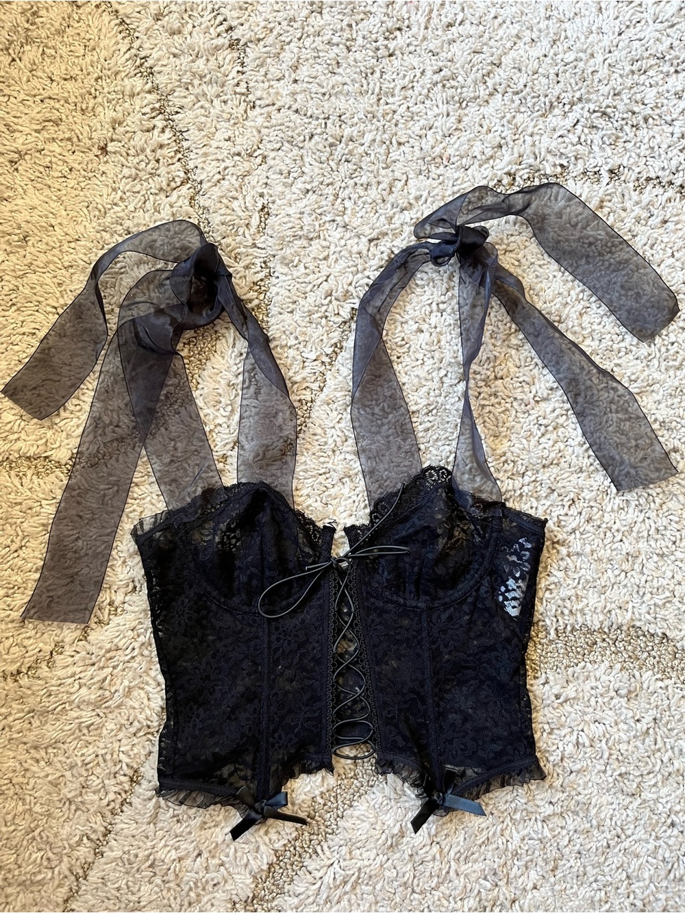 Sexy black Grunge Fairy Lace Corset Top